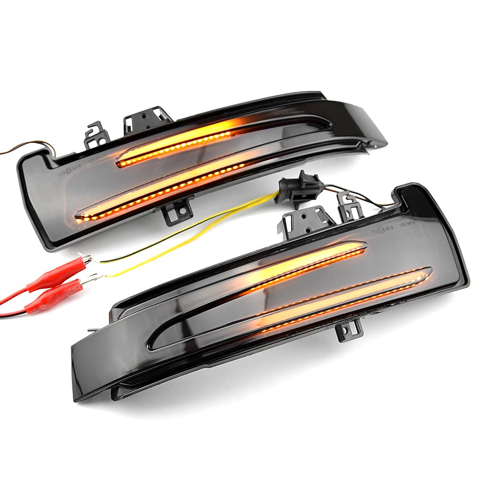2 feux de clignotage dynamiques séquentiels compatibles avec Be-nz W204 CLA A B C E S GLA GLK CLS classe W176 W212 LED rétroviseur latéral clignotant montage