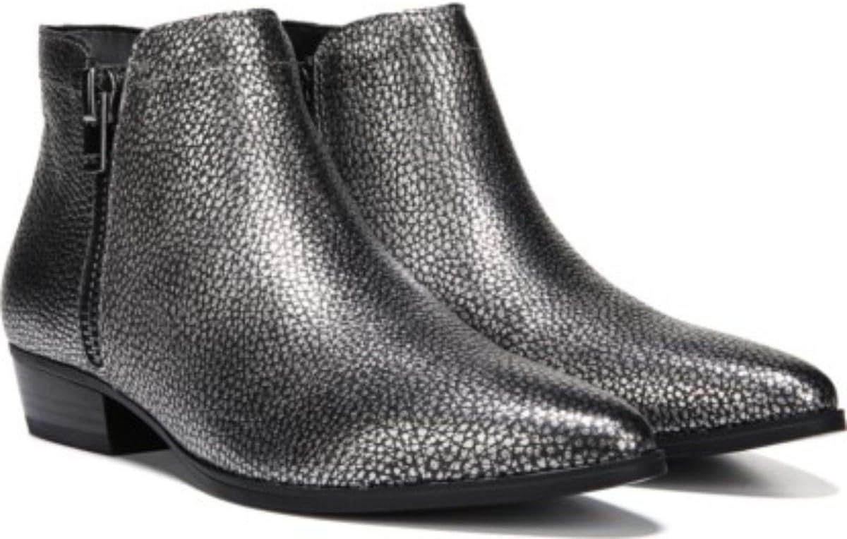 Naturalizer Women's Blair Ankle Boot, Silver Leather, 8.5 M