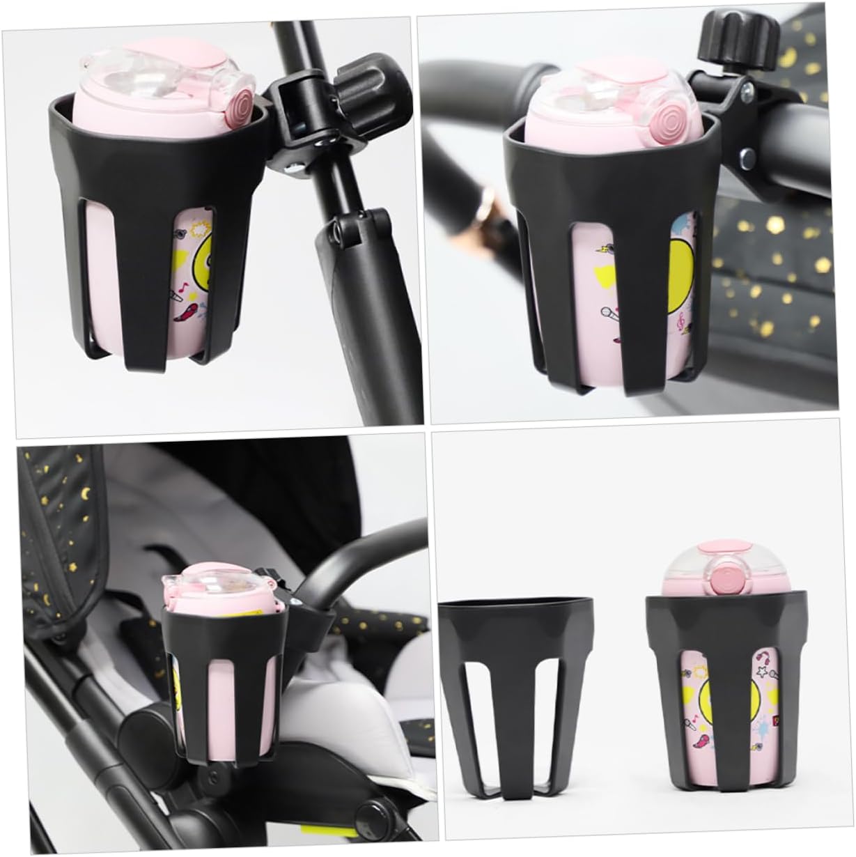 Toddmomy 4pcs Stroller Cup Holder Bike Handlebar Holder Stroller Drink Cup for Travel Mug Professional Milk Bottle