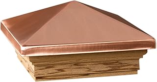 Deckorators 72223 Victoria High Point Copper Post Cap with Treated Base (Nominal 4"x4")