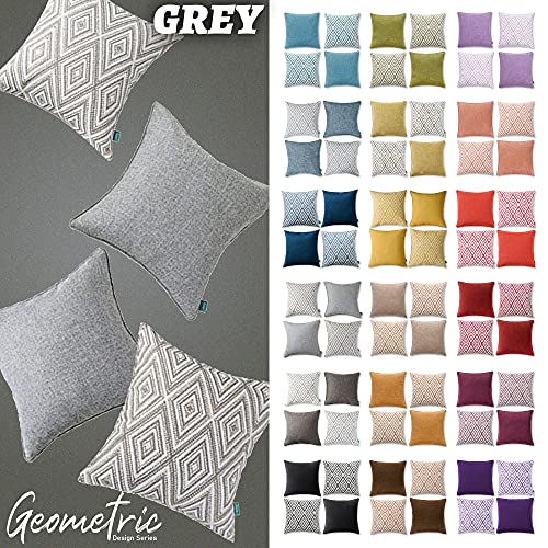 Hpuk Decorative Pillow Covers Couch Throw For Couch, Sofa, Bed, 18X18 Inch Set Of 4 Polyester Farmhouse Covers, Grey #TOP6