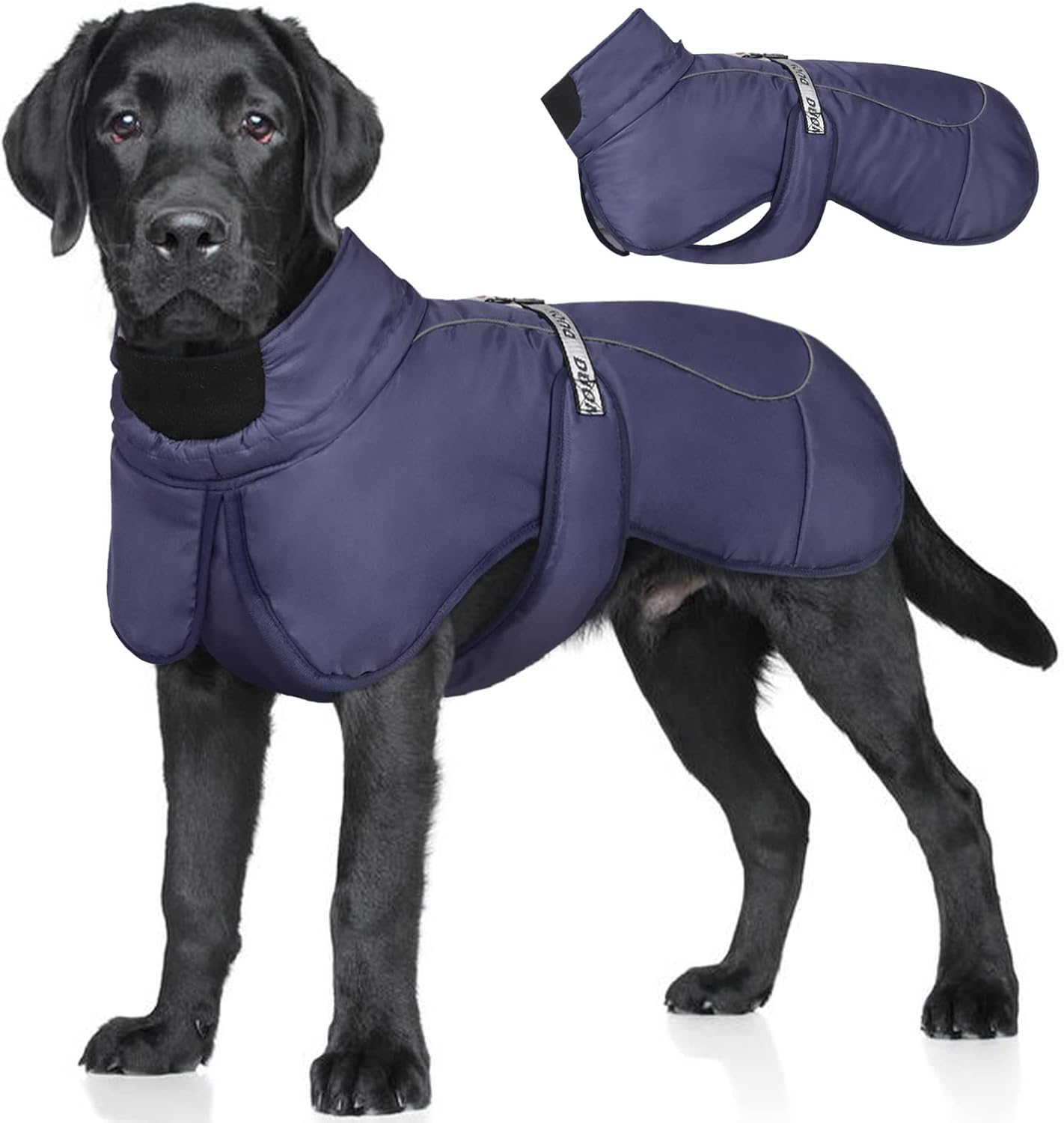 ROZKITCH Extra Warmer Hundemantel - Reflektierend, Verstellbar, Mit Fleecekragen Für Winter