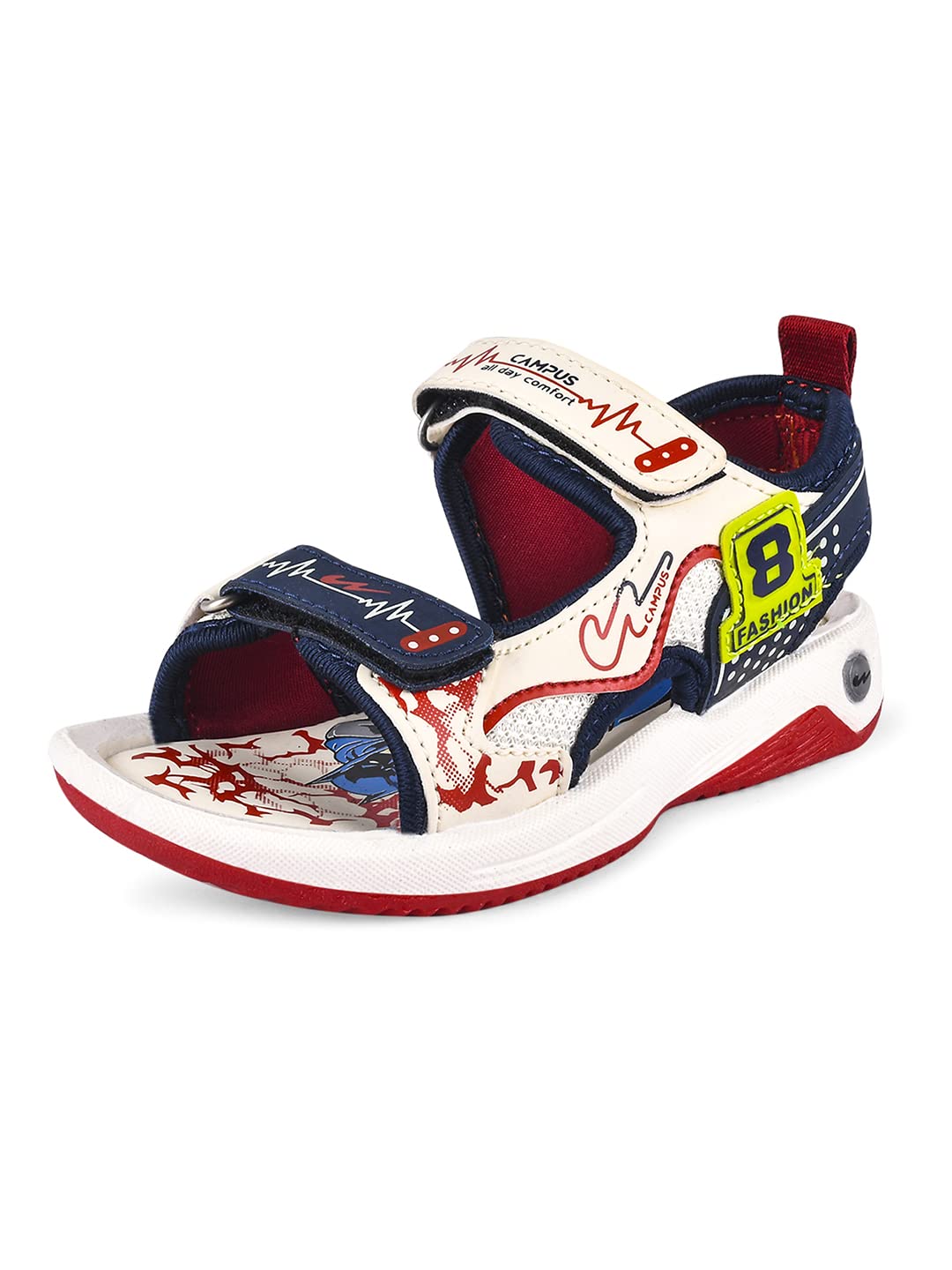 Campus Kids SL-521 Off WHT/BLU Outdoor Sandals - 8UK/India SL-521 (B0BRY1GKFS) Amazon Price History, Amazon Price Tracker