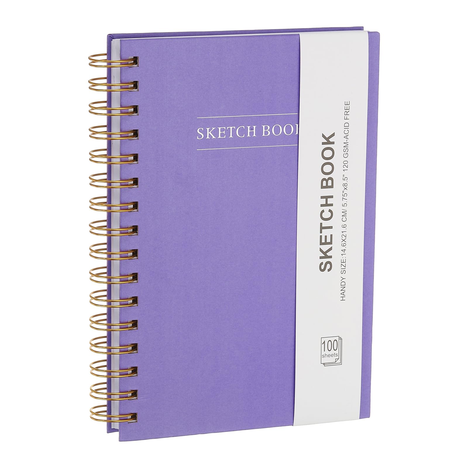 PATIKIL 8.6x5.6" Hardcover Spiral Bound Sketchbook