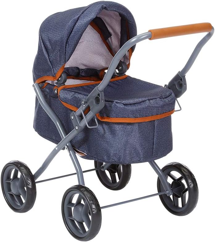 Knorrtoys 63330 Doll's Pram Mini Lili Dark Blue 56 x 35 x 56 cm