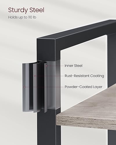 Miniatura 87 de VASAGLE Estantería de 6 niveles, estantería con marco de acero, estante para libros para sala de estar, oficina en casa, estudio, 11.8 x 15.7 x 73.2