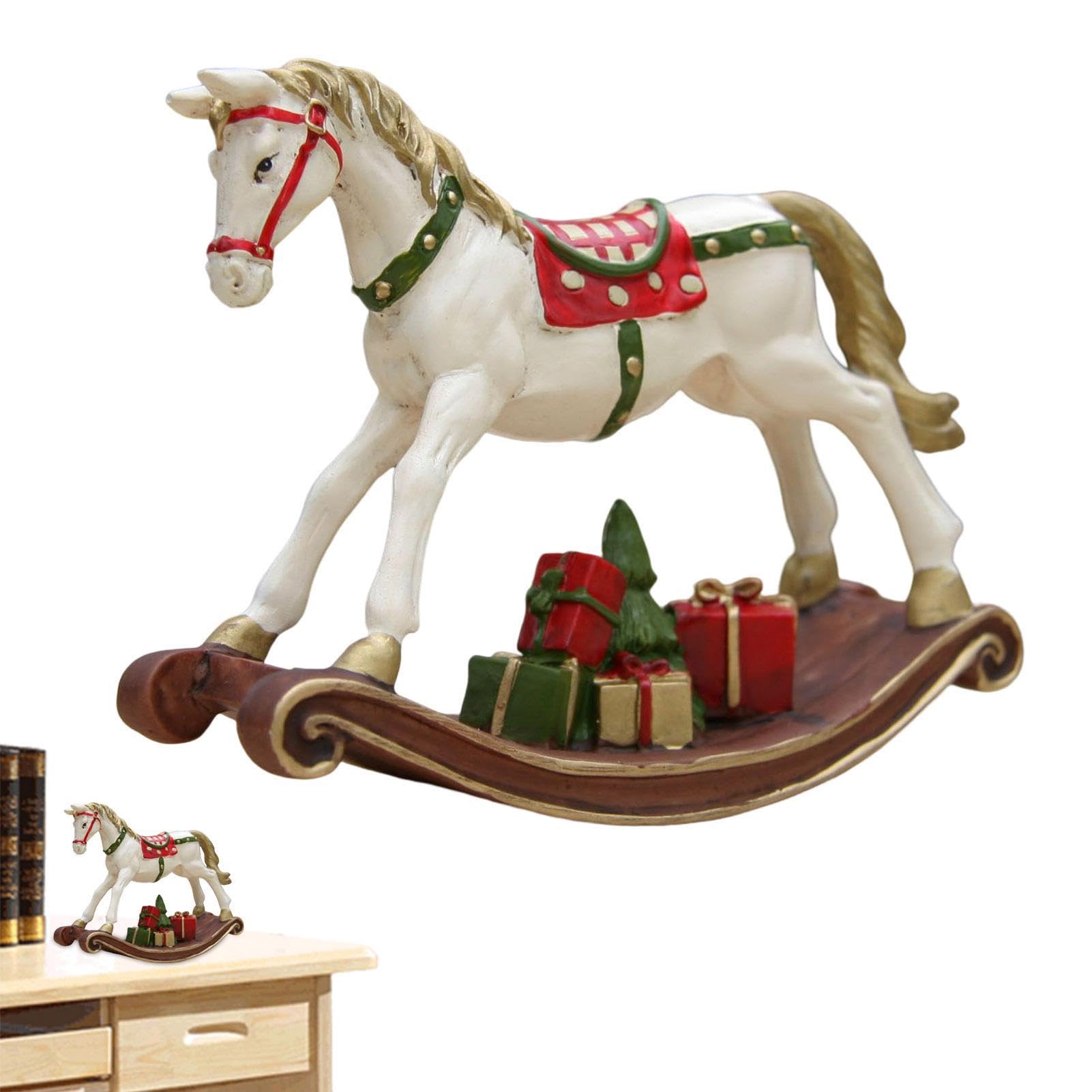 Amazon.co.jp: ロッキングホースオーナメント木馬の飾り,色塗り樹脂 Amazon.co.jp: ロッキングホースオーナメント木馬の飾り,色塗り樹脂