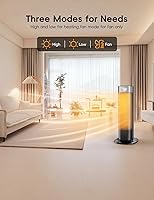 Vista 4 de 1500W Space Heaters for Indoor Use, Portable Space Heater Large Room with Remote, PTC Ceramic, 100° Oscillation, 24H Timer, 3 Modes, Thermostat