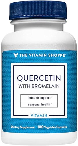 Miniatura 5 de The Vitamin Shoppe Quercetina con bromelina, antioxidante que apoya un sistema inmunológico saludable para todas las estaciones (180 cápsulas)