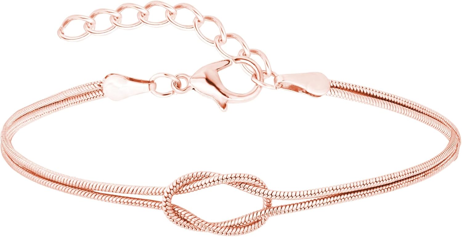 Love Bracelet Dainty Gold Bracelet for Women Snake Chain Infinity Forever Knot Bracelets Jewelry Gift for Her