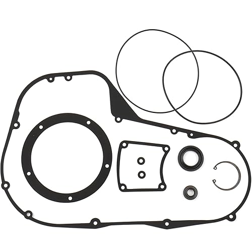 1999-2006 Twin Cam Touring Primary Cover Gasket Clutch Inspection Seal Set for Harley 1999-2006 Twin Cam Street Glide/Electra Glide FLHT/Road Glide FLTR/Road King FLHR Models