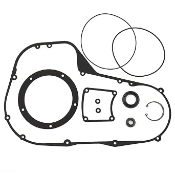 1999-2006 Twin Cam Touring Primary Cover Gasket Clutch Inspection Seal Set for Harley 1999-2006 Twin Cam Street Glide/Electra Glide FLHT/Road Glide FLTR/Road King FLHR Models, 8 PCS