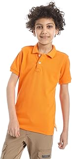 تيشرت بياقة مطوية للـسفل وتصميم مخيط حديث للأولاد من اندورا