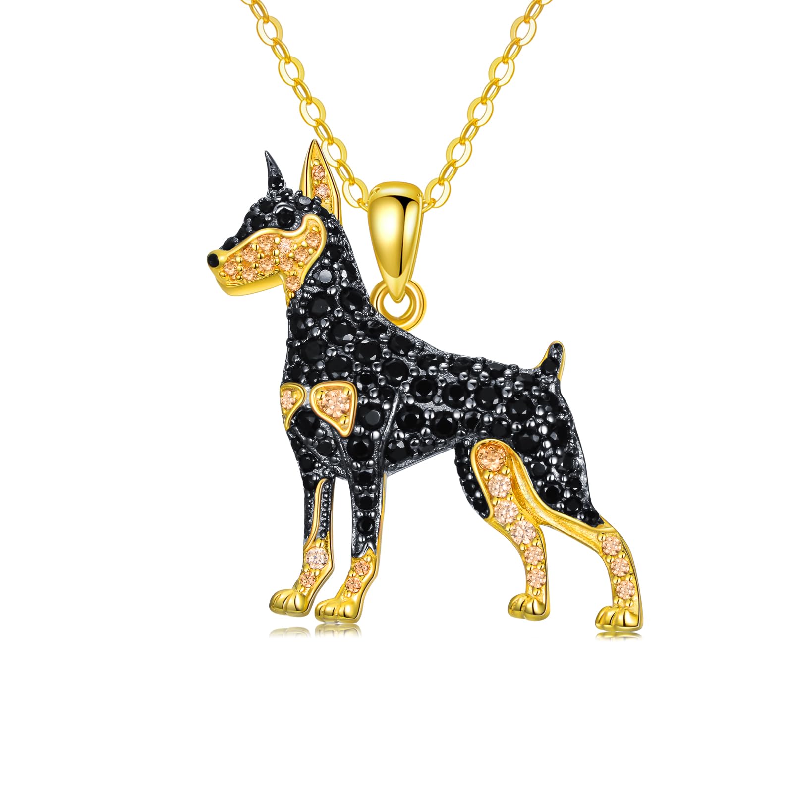 S925 Sterling Silver Dog Pendant Necklaces - 24 Breeds Corgi/Husky/Labrador/Shepherd for Women