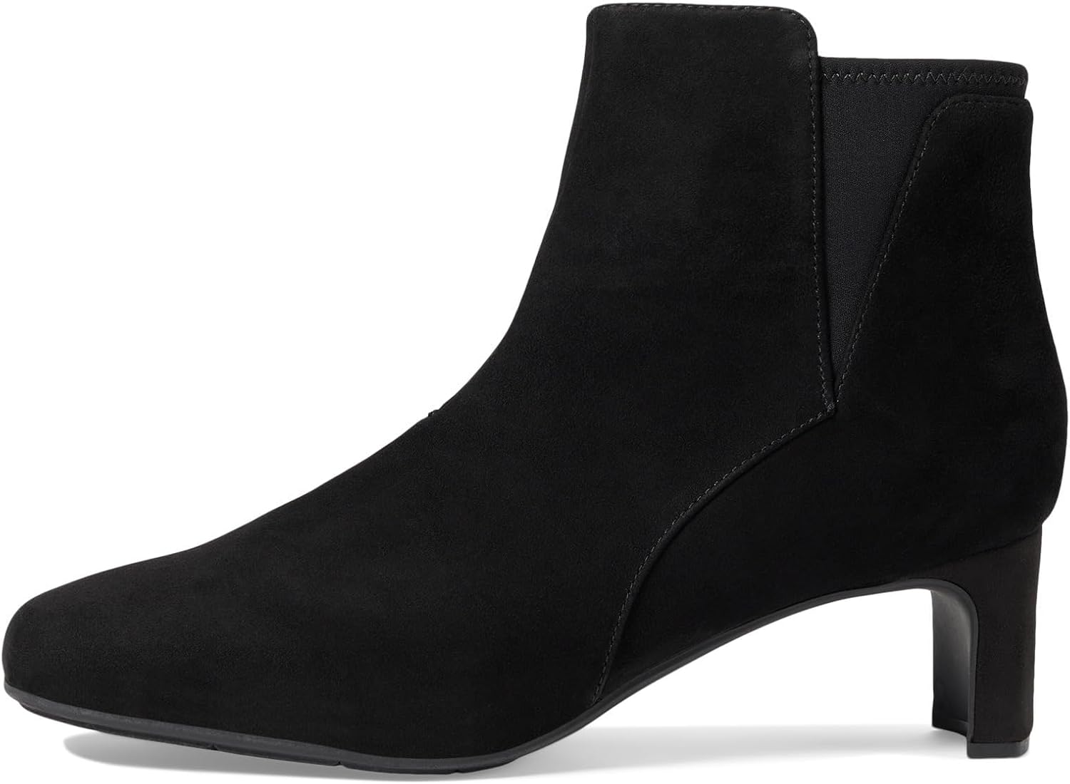 Clarks Women's Kyndall Faye Fashion Boot, Black Suede, 9.5 Wide
