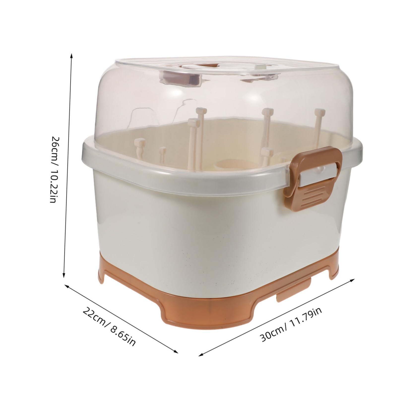 Boîte de Rangement pour Biberons Organisateur Alimentation avec Couvercle Égouttoir pour Séchage Rapide Support de Vaisselle Compact pour Cuisine et Voyage