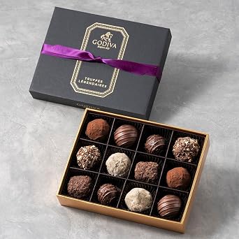 GODIVA Winter Gift Set Legendaire Truffles 12 pieces Chocolate Christmas Gift, Sweets, Present