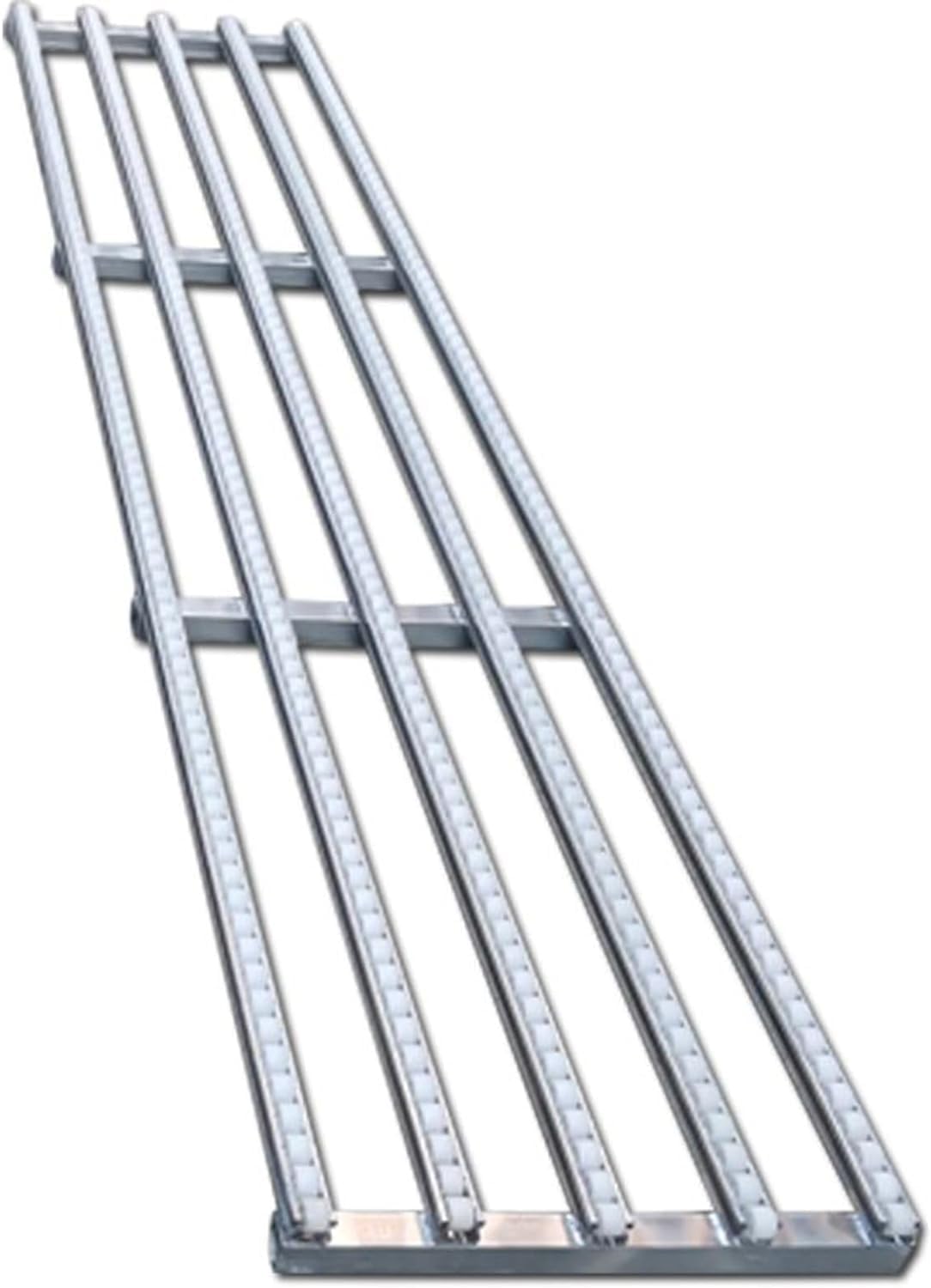 Generisch Entladerollenförderer, Leichter, antriebsloser Rollenförderer, 30/40/50 cm Förderschienen, silberfarben, ideal für Lager und Materialtransport, 50 cm Breite x 120 cm Länge