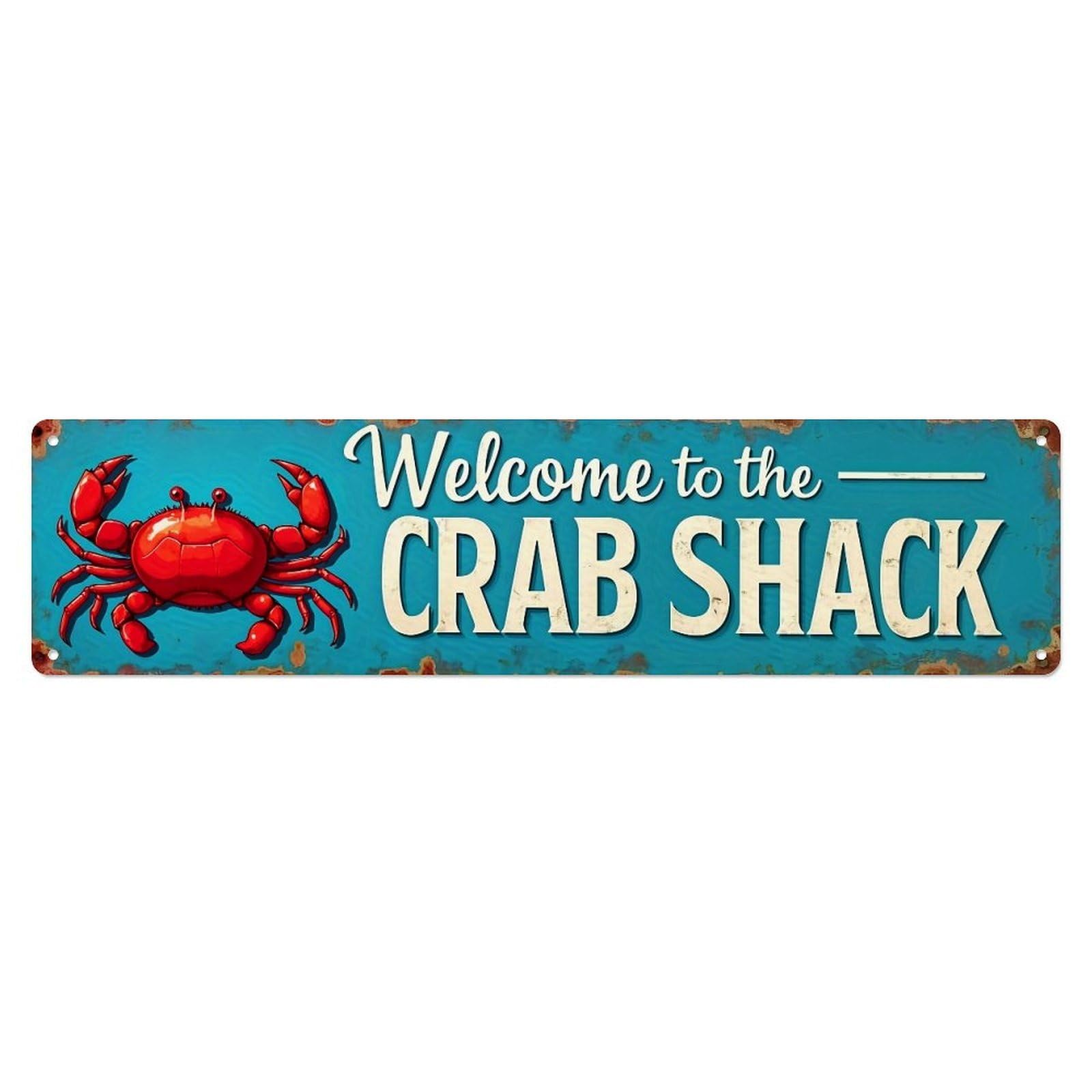 Crab Shack Sign Pattern Metal Tin Sign Plaque
