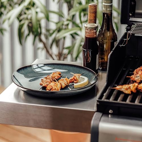 Miniatura 3 de like. by Villeroy & Boch Lave Gris Collection - Plato llano, gres, 11 pulgadas de diámetro, apto para lavavajillas y microondas