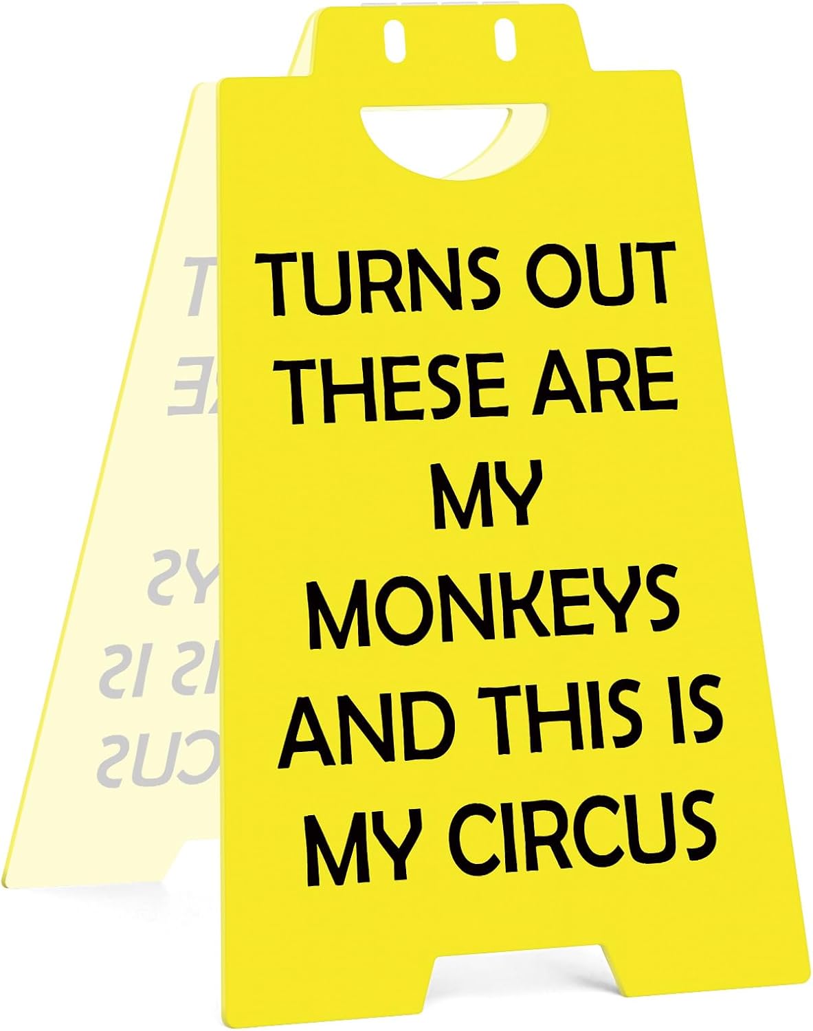 Funny Office Sign Desk Decor for Women Men Fun Desk Accessories for Work Office Gag Gifts for Coworker Teammate Employee Boss Manager Supervisor Table Shelf Yellow Plaque