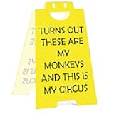 Funny Office Sign Desk Decor for Women Men Fun Desk Accessories for Work Office Gag Gifts for Coworker Teammate Employee Boss Manager Supervisor Table Shelf Yellow Plaque