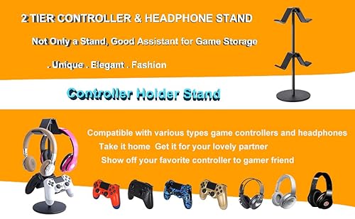 Controller Holder, Fes Game Controller Stand Holder Storage Organizer Gamepad With Multiple Adjustable Height And Direction Brackets Compatible For Xbox One 360 Switch Ps4 Steam Pc Nintendo Stander Ⅱ #TOP1