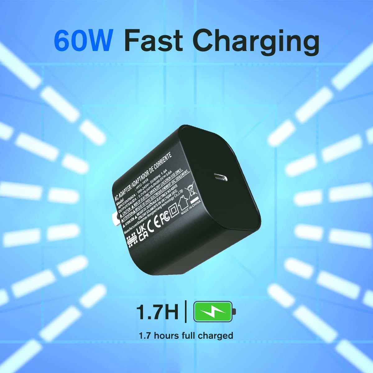 Charger for Nintendo Switch 2, 60W AC Power Adapter Fast Charging for Nintendo Switch2/Switch/LITE/OLED/Steam Deck, Support Switch TV Dock Mode Output 20V 3A USB C Chargers with 5Ft Charger Cable 6 616aKCqlMaL. AC SL1200