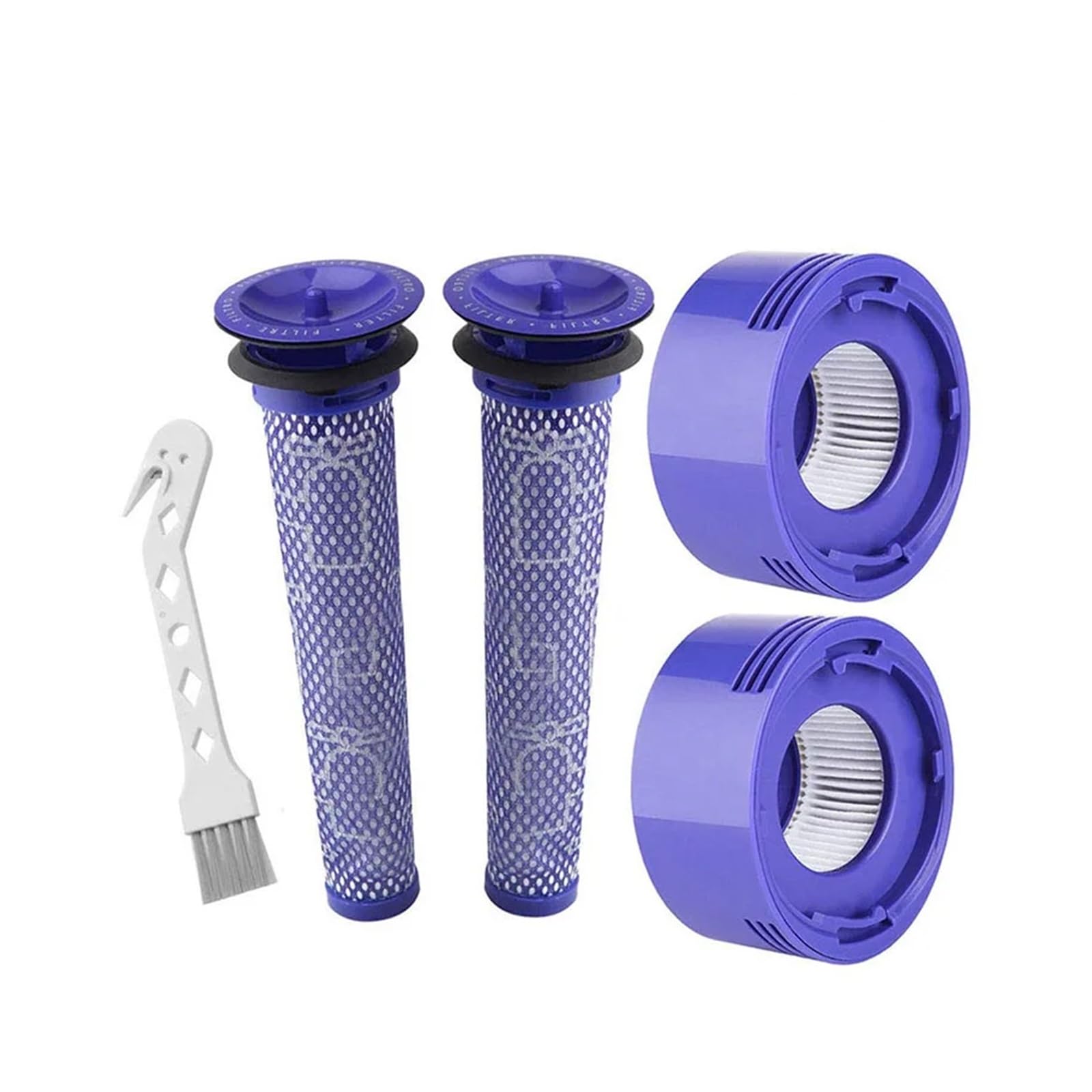 For Dyson V7 V8 Akku-Staubsauger Ersatz-Vorfilter und Nachfilter-Vorfilter + HEPA-Nachfilter-Kit-Zubehör(Set 4)