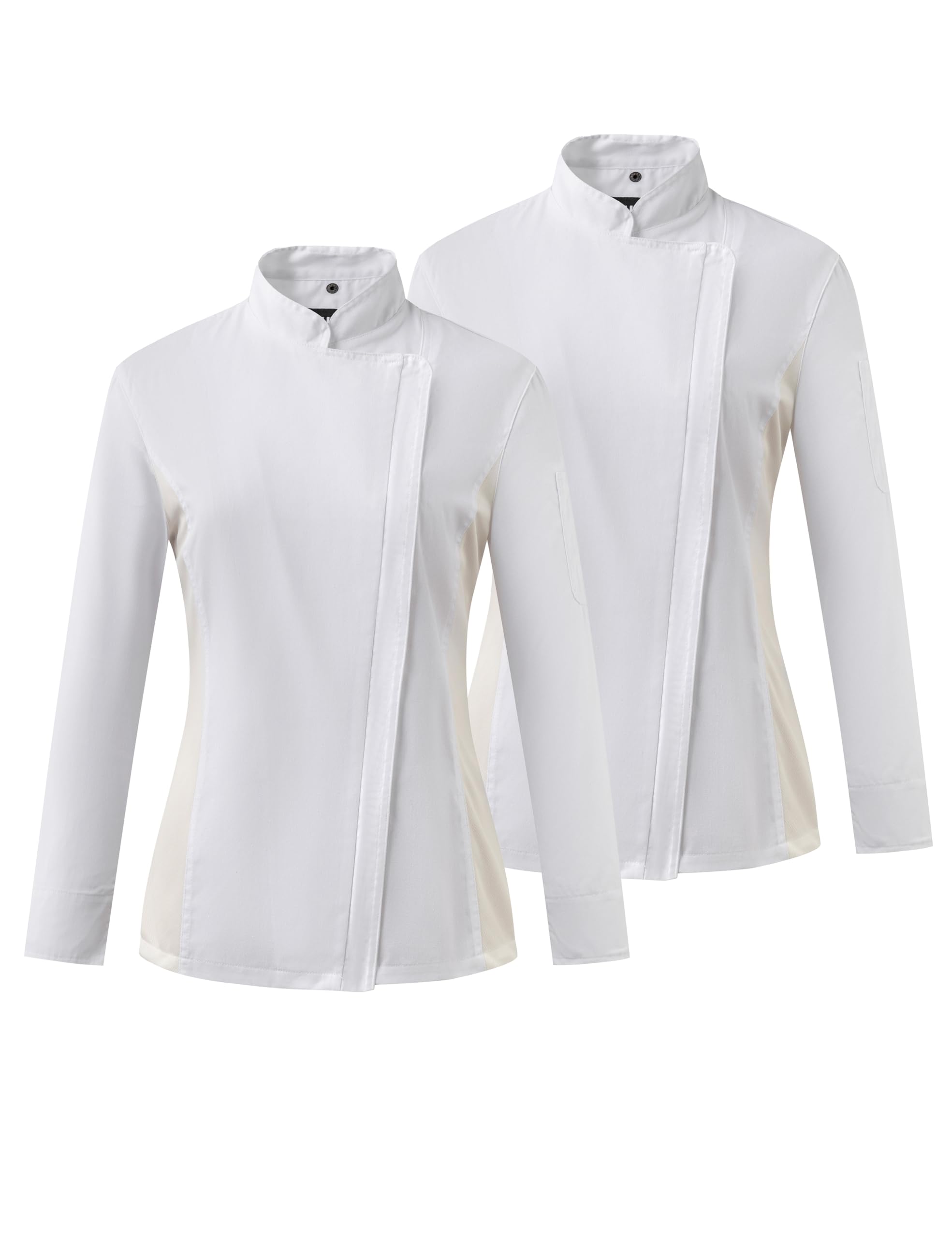 Ubon Women's Chef Coat Side Mesh Vent Zipper Chef Jacket