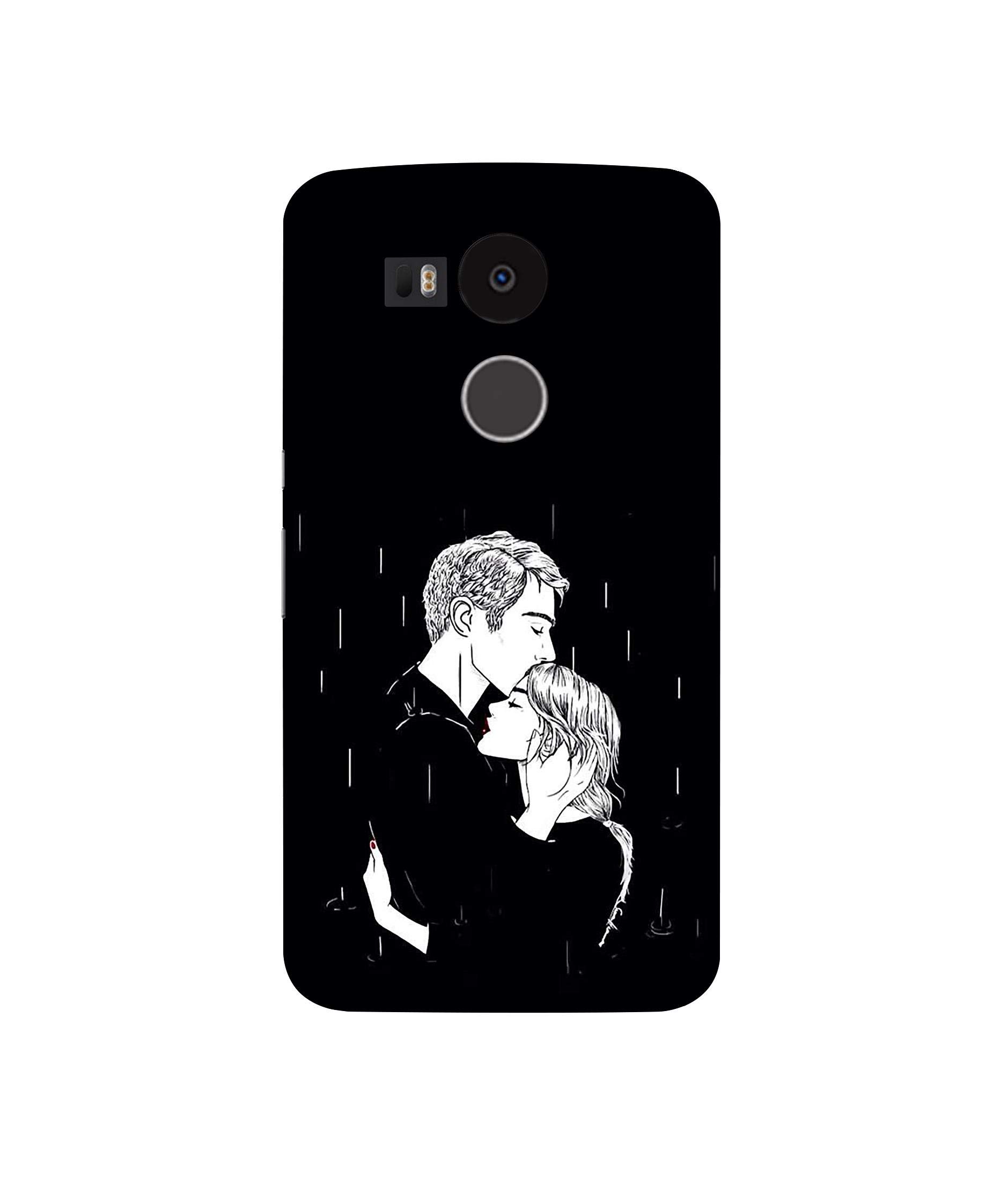 Amazon Brand - Solimo Designer Couples Standing in Rain 3D Printed Hard Back Case Mobile Cover for LG Nexus 5X