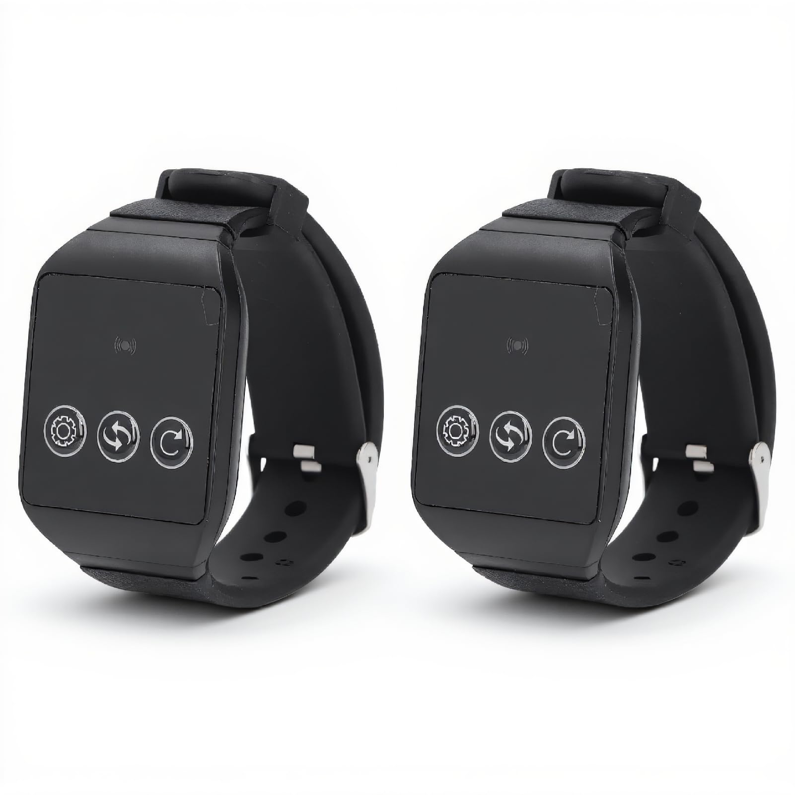 Cordless Caregiver Pagers Vibration Nurse Call System, Nurse Alert for Elderly Monitoring, 2 Pager Watch Receiver and 1 Call