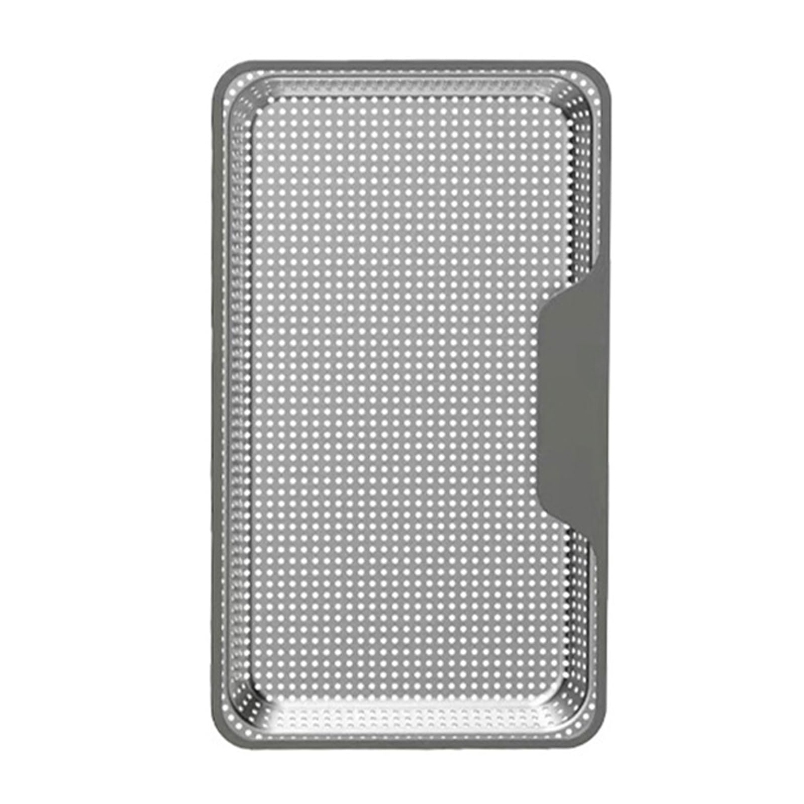 Stainless Steel Sink Strainer with Quickly Drain Rectangles Fine Meshes Colander for Food Waste Square Sink