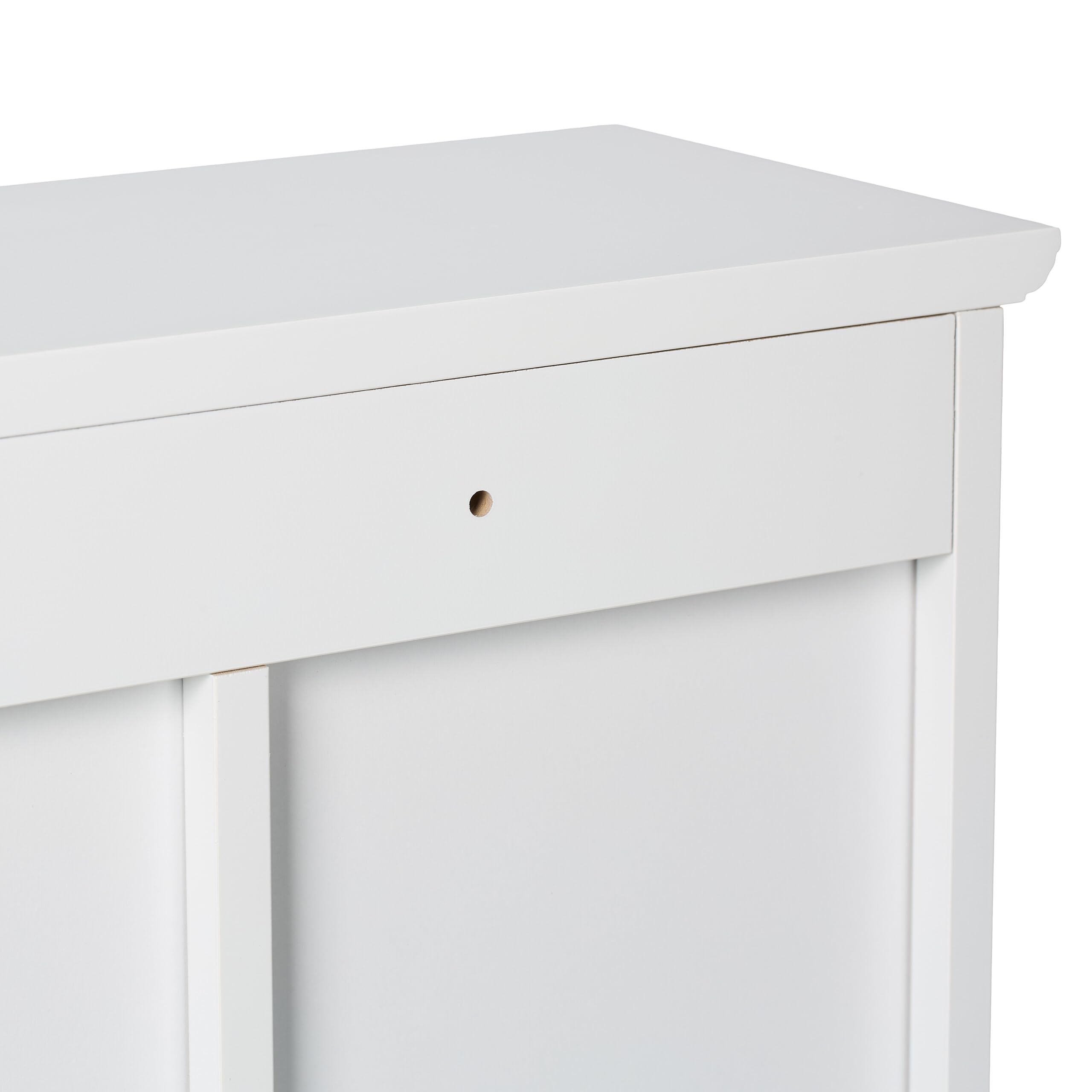 Relaxdays Armoire de Salle de Bain, Miroir, 3 étagères Ouvertes, 2 Compartiments, HxLxP : 48 x 60 x 18 cm, Blanche