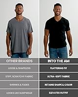 Vista 5 de INTO THE AM - Camisetas premium con cuello en V para hombre - Camisetas ajustadas modernas S - 2XL