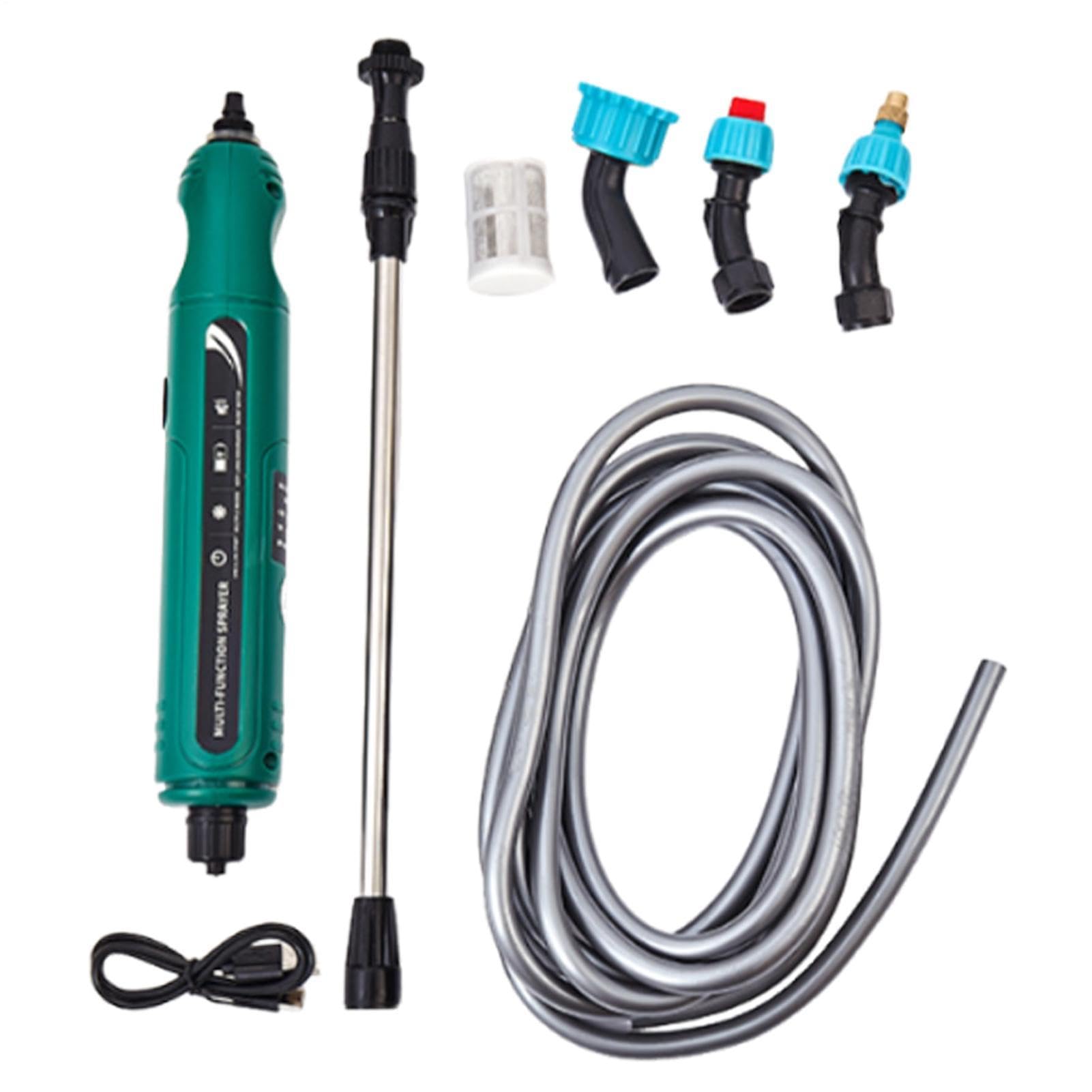 Bacchetta elettrica per irrigazione portatile, ricaricabile, 2000 mAh, con tubo flessibile