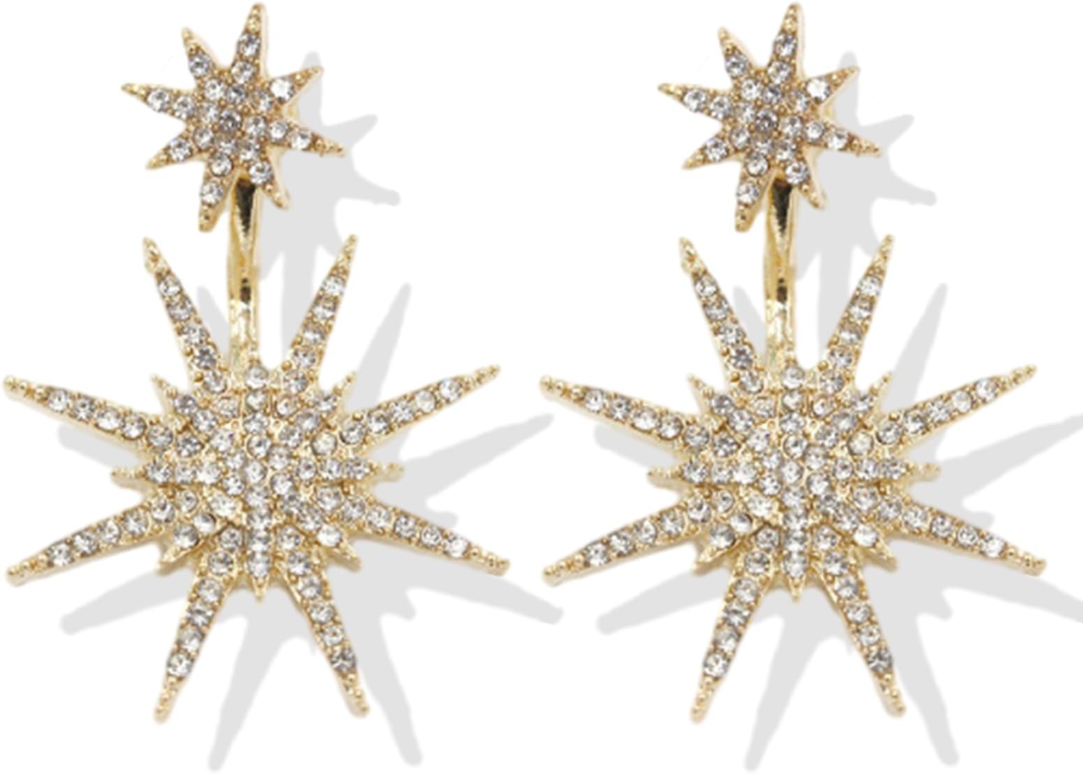 Gold Starburst Earrings for Women Firework Stud Earrings Earrings for Women Trendy Gold Star Earrings Starburst Statement Earrings Jewelry Gifts