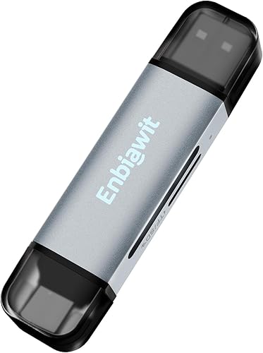 Lector de tarjetas SD, doble conector USB 3.0USB C tarjeta de memoria adaptador de lector de aluminio - compatible con SDMicro