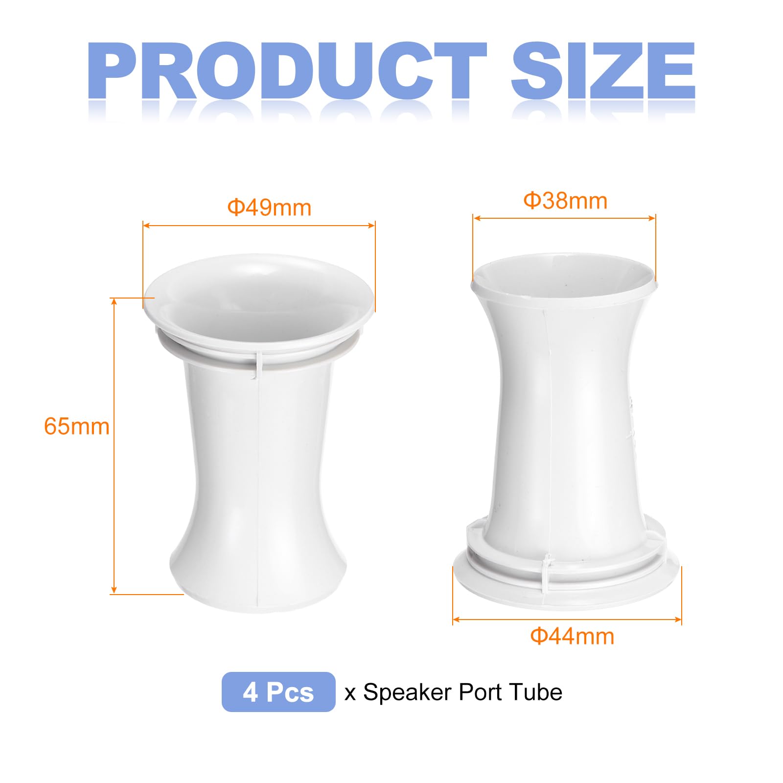 uxcell 44mm x 65mm Speaker Port Tube Subwoofer Tube Bass Woofer Box 2pcs
