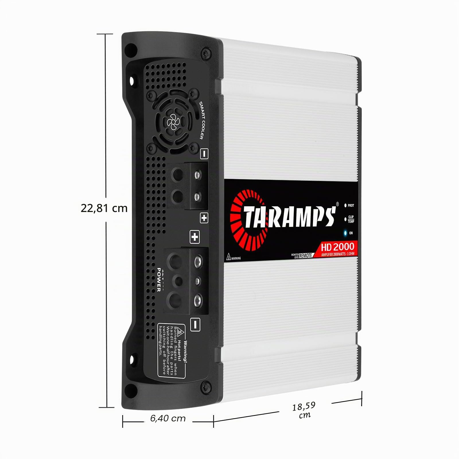 Taramps HD 2000-1 OHM 1-CH Monoblock 2000W RMS Amplificateur audio de voiture Classe D
