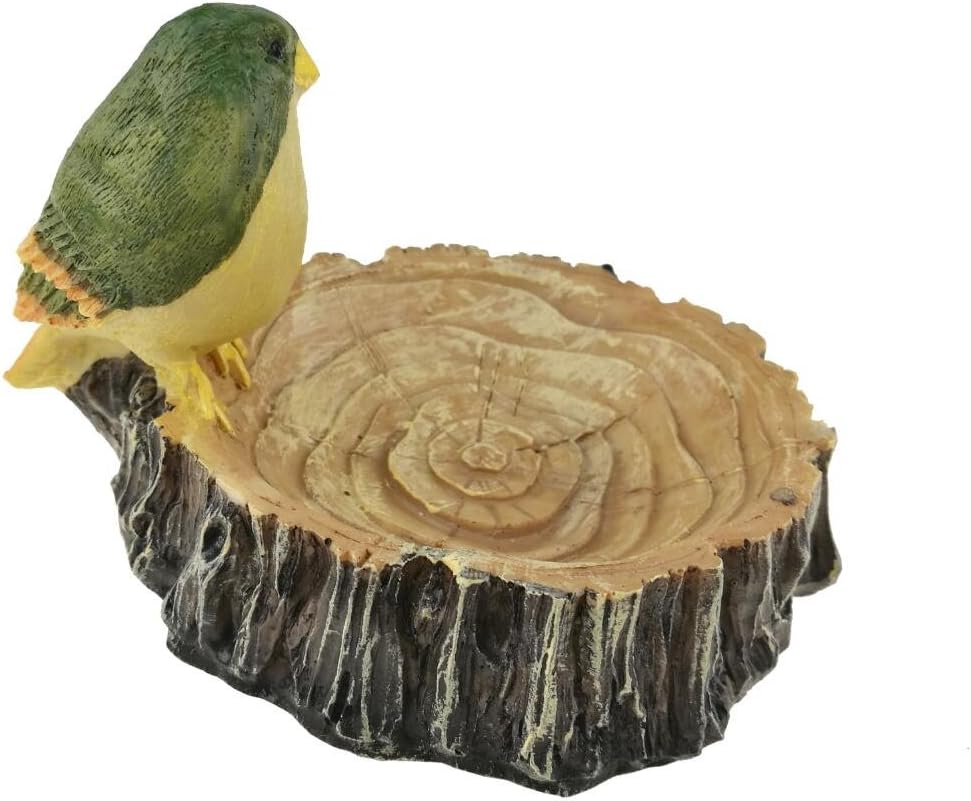 Winterworm Handmade Cute Little Bird and Stump Resin Ashtray Cigar Cigarette Little Things Storage for Home Decoration Birthday Christmas Housewarming Gift