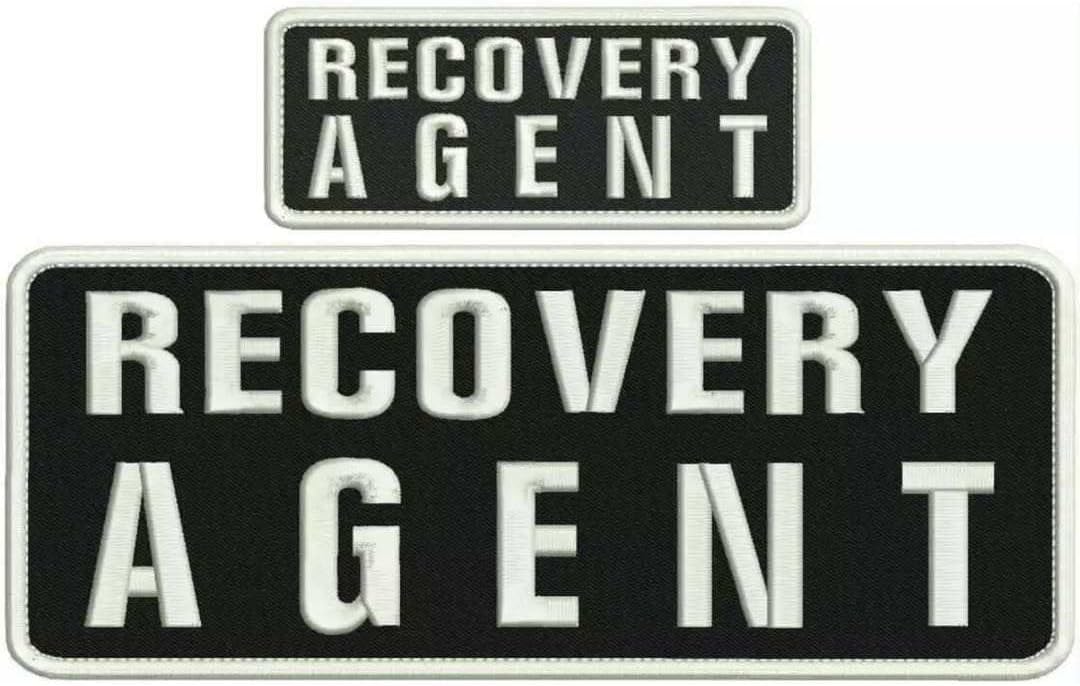 REDEMPTION TACTICAL 2 Pack Recovery Agent Duty Patches Front and Back Vest Hook and Loop Patches