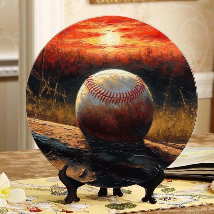 Mechanical Cheetah 10-inch Ceramic Plate for Wall Display or Tabletop, with Stand & Hook DP-282785365