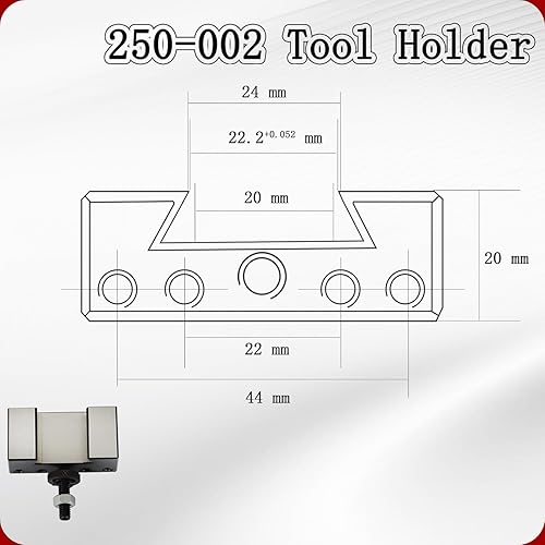 Miniatura 3 de findmall OXA - Soporte para postes de herramientas de torneado y revestimiento de cambio rápido 250-002, 2 piezas