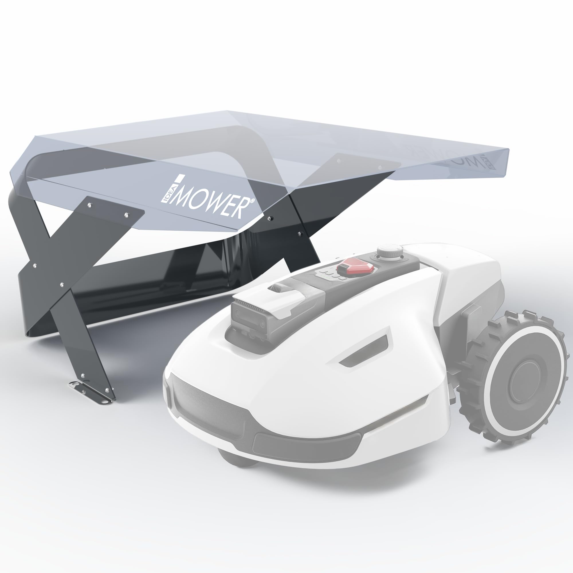 Garaje para robot cortacésped Mobius compatible con Mammotion Yuka, cubierta contra la intemperie de policarbonato