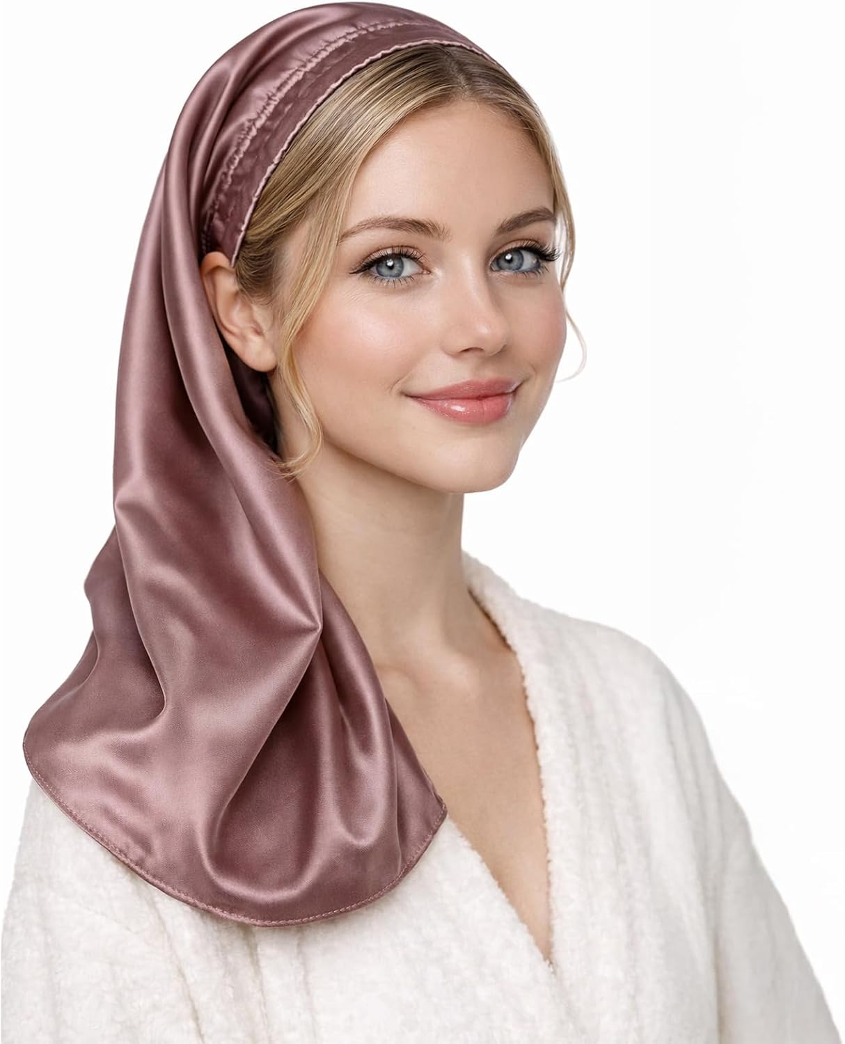 100% Silk Bonnet for Sleeping, moisturizes Beautiful Hair for Sleeping, Soft Elastic Band Silk Sleep Cap,Night Cap