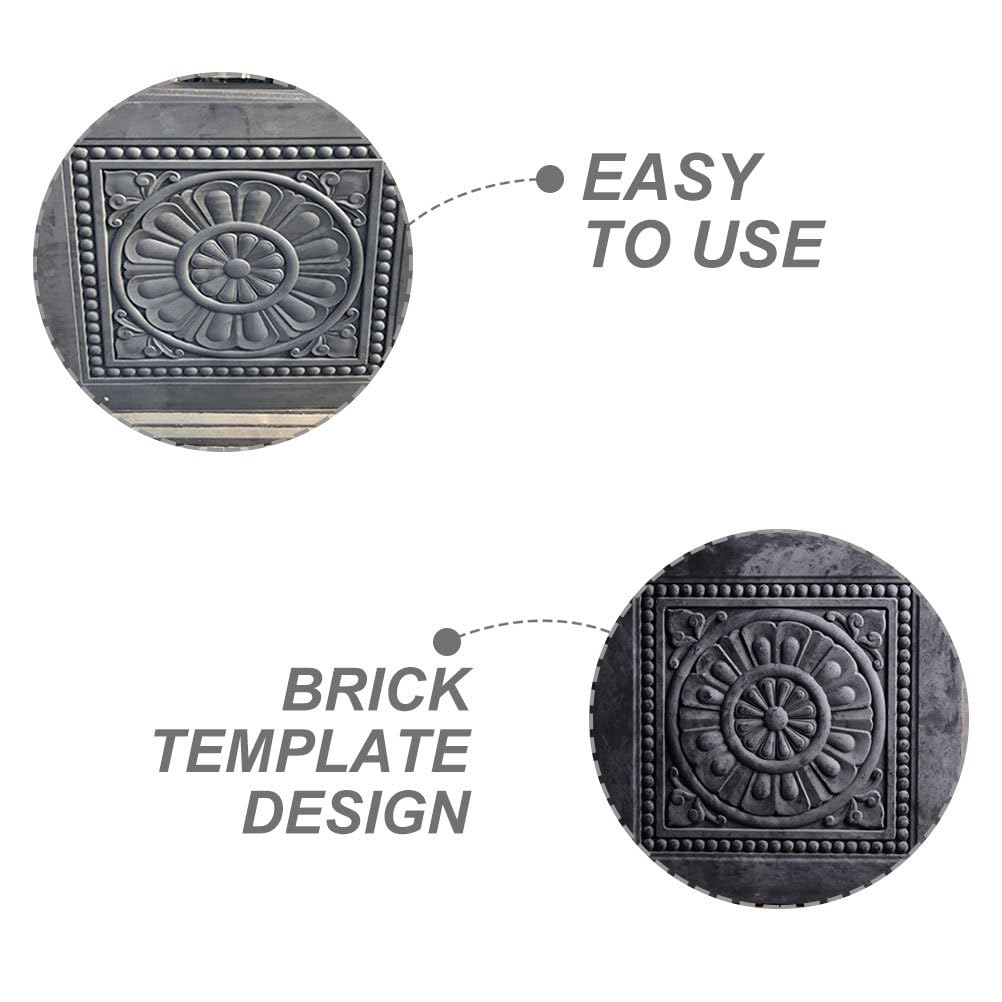 Reusable Concrete Paver Mold 17.32X17.32X1.37In Antique Colored Brick Pavement Mold for Garden Path Walkway Driveway DIY Outdoor Use