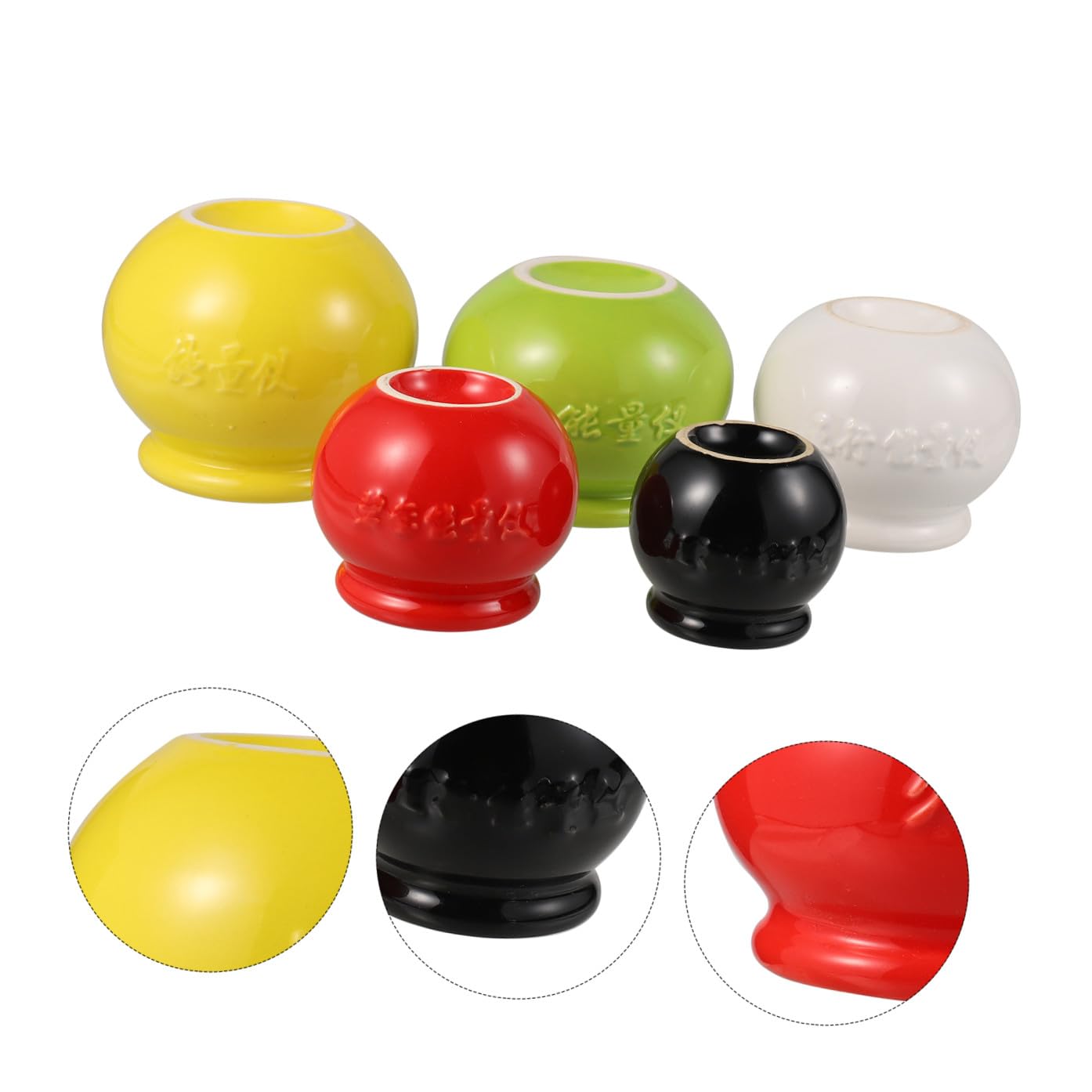 Anneome 5 Szt. Częściowy Ceramicznych Urządzeń Do Terapii Bańkami Kolorowe Narzędzia Do Masażu Próżniowego z Ergonomicznym Uchwytem i Przenośne Bezpieczne Użytku i Podróży