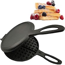 ZCGX Waffle Maker, Professional Cast Iron Waffle Grill Pan, Sandwich Toaster, Cake Making