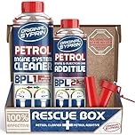SYPRIN Additivo e Pulitore Completo del Sistema di Alimentazione Iniettori Benzina I Trattamento rigenerante Motori - 500ml + 250ml